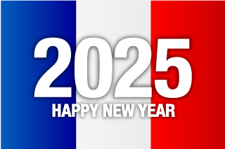 Happy New Year 2025 on France
