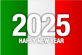 Happy New Year 2025 on Italy