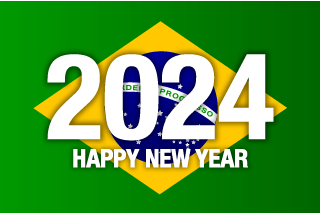 Happy New Year 2024 on Brazil