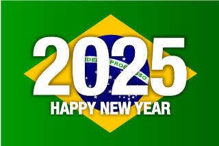 Happy New Year 2025 on Brazil