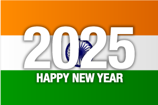 Happy New Year 2025 on India