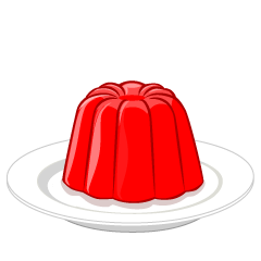 Red Jelly on Plate