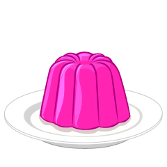 Pink Jelly on Plate