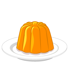 Orange Jelly on Plate