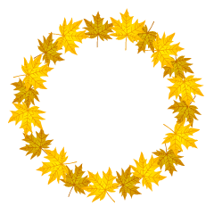 Yellow Fall Leaves Wreath