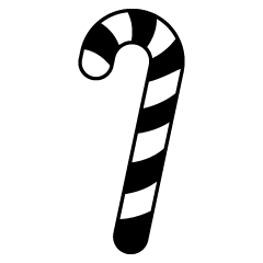 Candy Cane Black and White