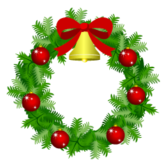 Christmas Wreath with Red Ornament