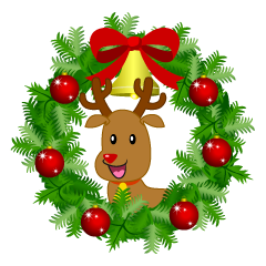Christmas Wreath with Reindeer