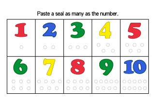 Number Chart for sealing paste