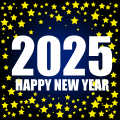Stars Happy New Year 2025