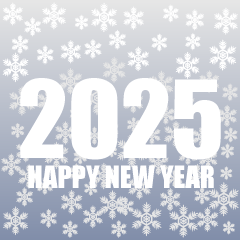 Snow Happy New Year 2025