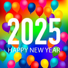 Balloon Happy New Year 2025