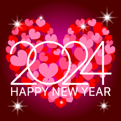 Heart Happy New Year 2024