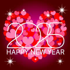 Heart Happy New Year 2025