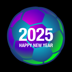 Soccer Happy New Year 2025