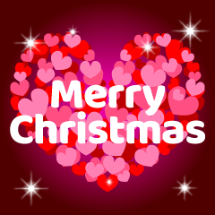 Heart Merry Christmas Greeting