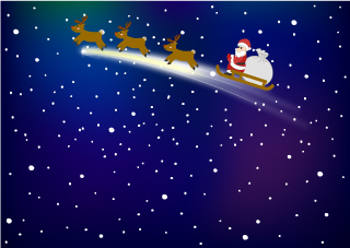 Flying Santa Christmas