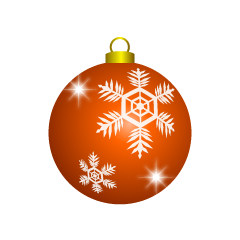 Orange Christmas Ornament