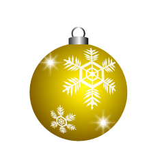 Yellow Christmas Ornament