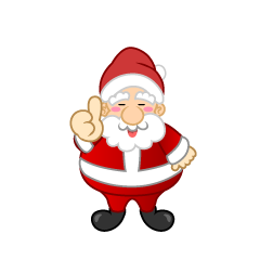 Santa of thumbs up well