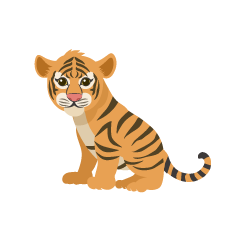 Sitting Child Tiger