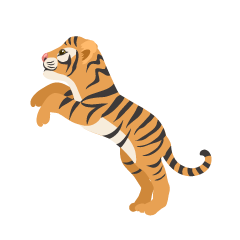 Child Tiger Jumping