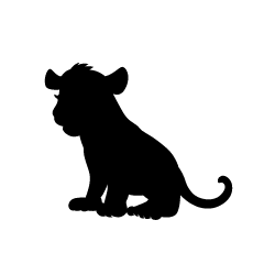 Child Tiger Sitting Silhouette