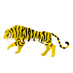 Tiger Yellow Silhouette