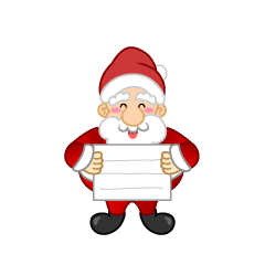 Santa with Board