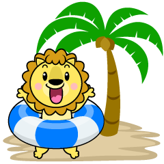 Lion on the Beach