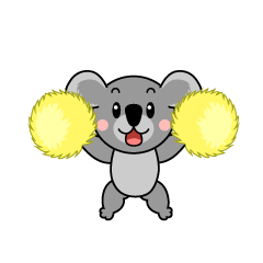 Cheering Koala