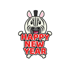 New Year Zebra