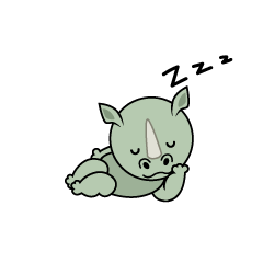 Sleeping Rhino