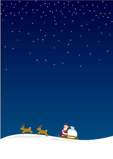 Fondo de pantalla de Papá Noel en la noche de nieve