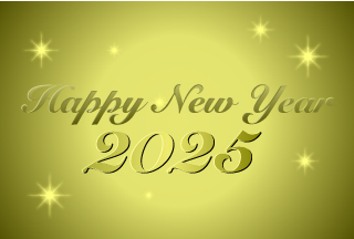 2025 Happy New Year Gold Card