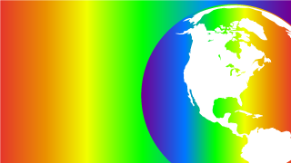 Rainbow color Earth