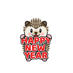 New Year Hedgehog