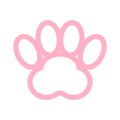 Pink Paw Print Symbol