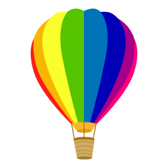 Rainbow Hot Air Balloon