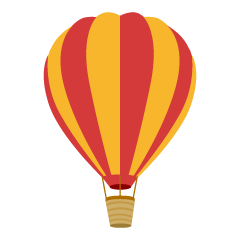 Red and Orange Hot Air Balloon