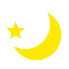 Luna creciente y estrella