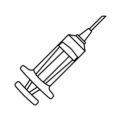 Syringe Black and White