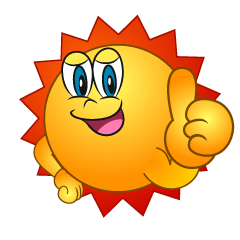 Sun with Thumbs up sign