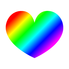 Rainbow Gradation Heart