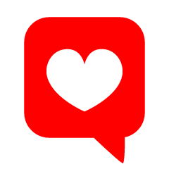 Red Heart Speech Bubble