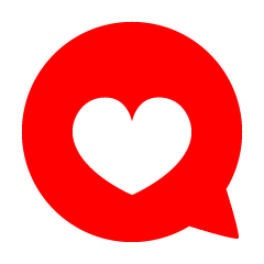 Red Heart Circle Speech Bubble