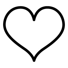 Cute Heart Black and White