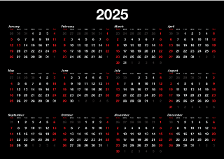 2023 Black Calendar