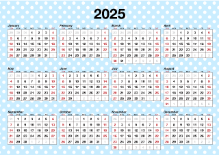 2023 Calendar Polka dot