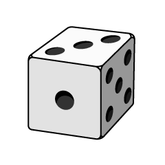 Dice Black and White